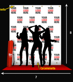 Red Carpet Runway Package Guide > Step and Repeat Backdrops, Carpet Size/Color and Setup