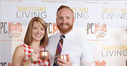SpaceCoast Living April Culinary Issue Premier Party > Custom 7×8 Step & Repeat