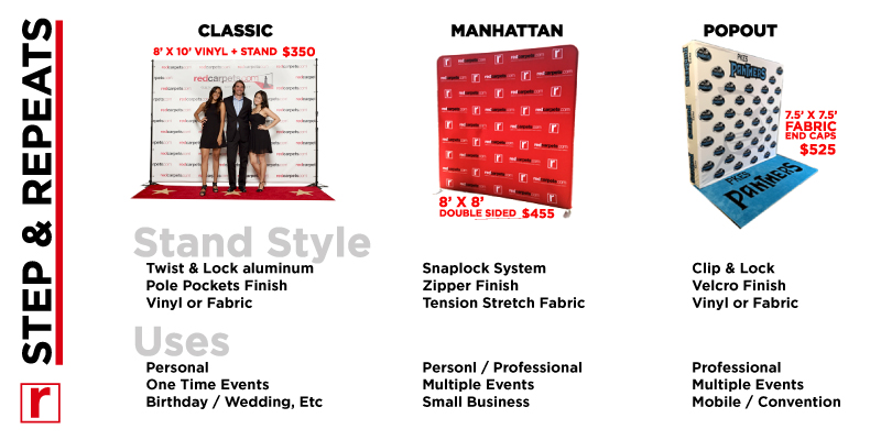 Red Carpet Event Buying Guide > Step Repeat Backdrops