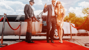 red carpet for Hollywood themed party