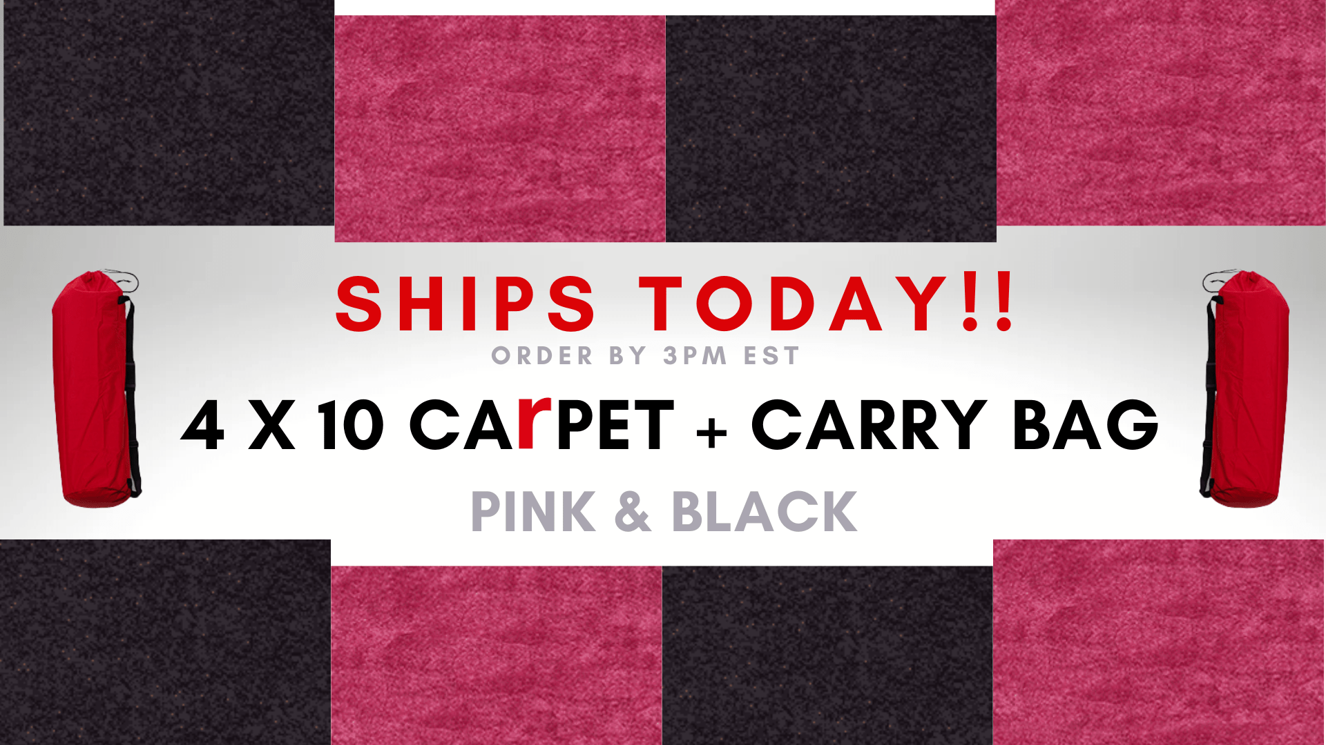Black and Pink Event Runners Sale