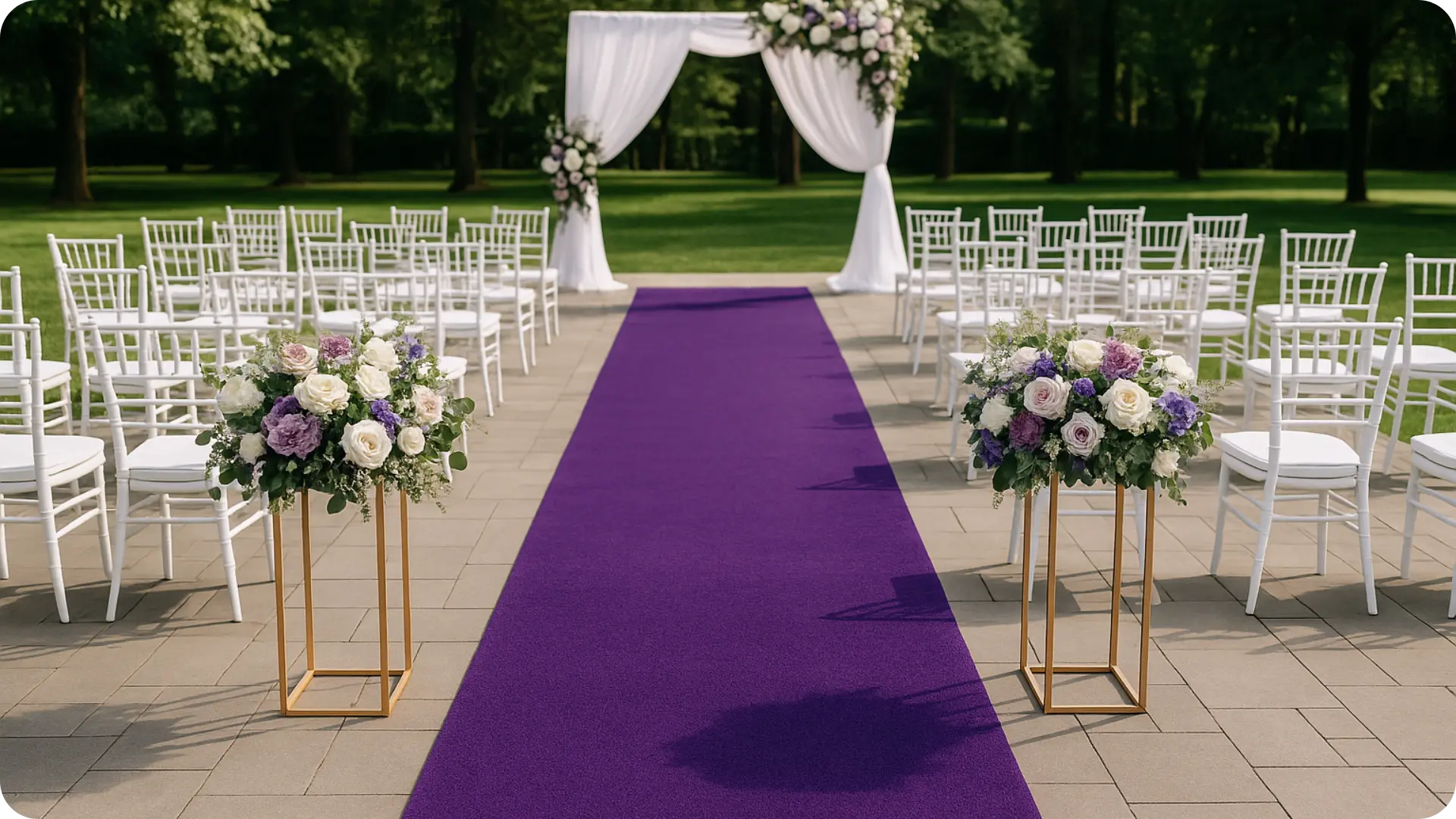 Purple Carpet Runner for Events