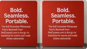 The 8×8 Formulate Pillowcase Fabric Backwall: The Perfect Fit for Any Event