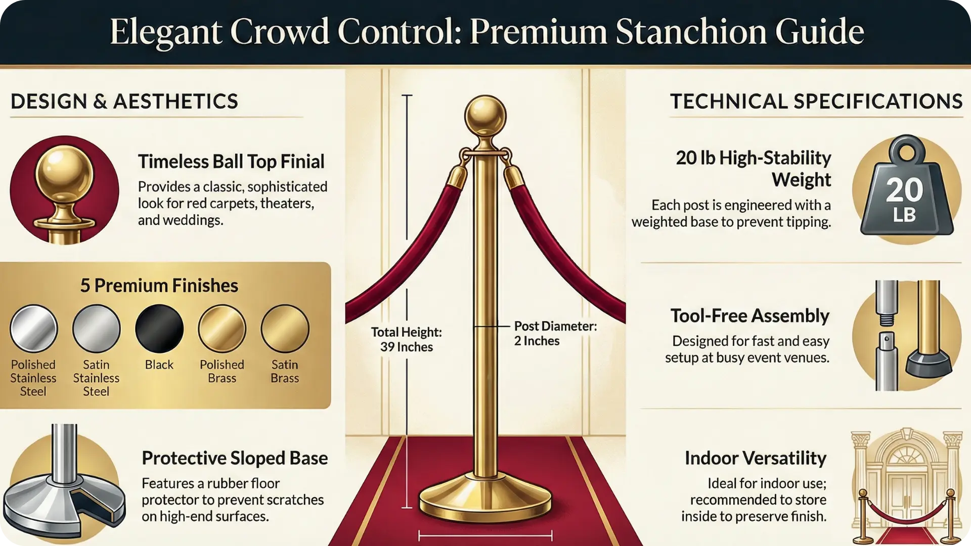 Classic Authority: Ball Top Stanchions in Modern 2026 Events