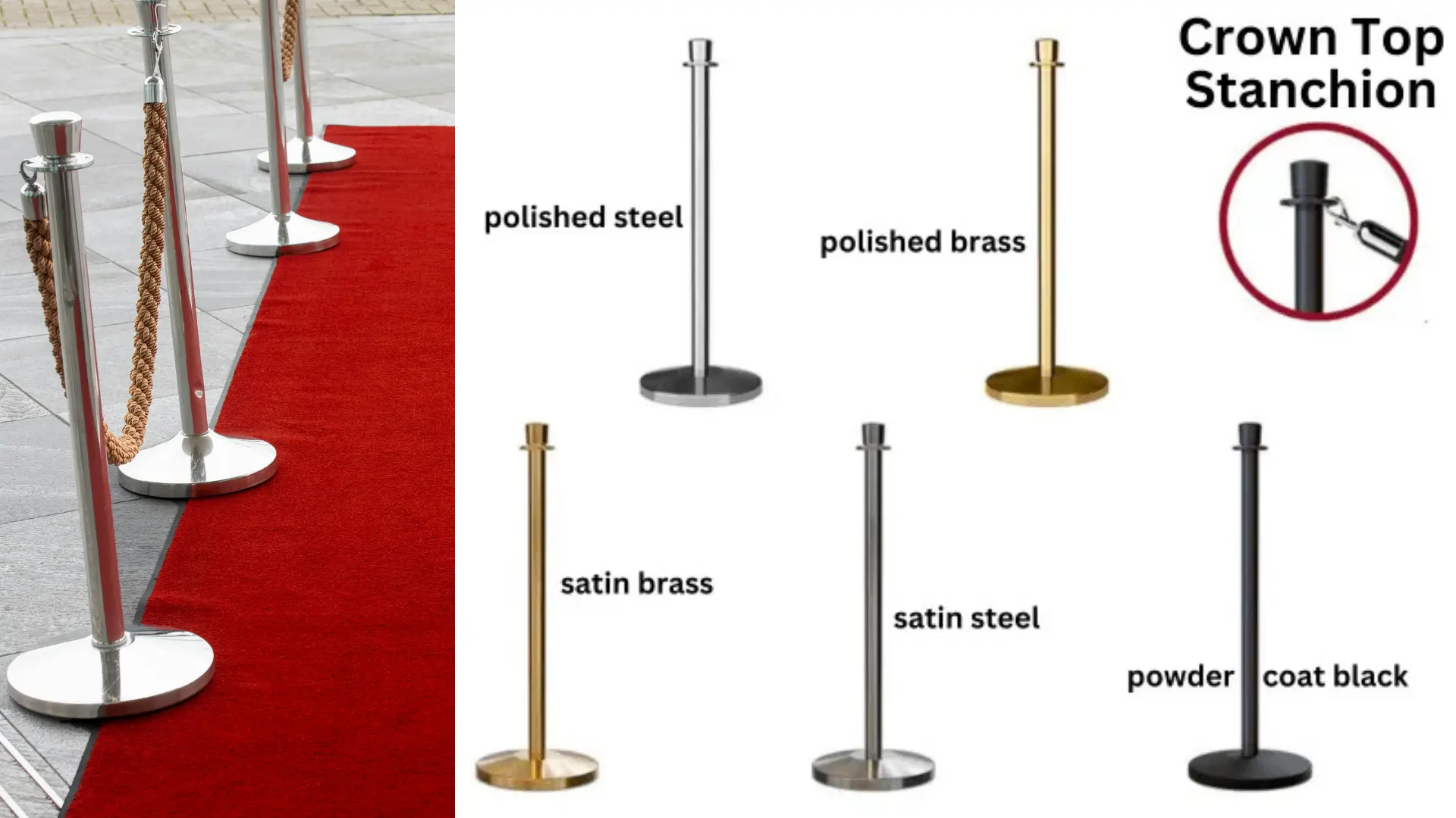 Crown Top Stanchions: Luxury Crowd Control for 2026 Events