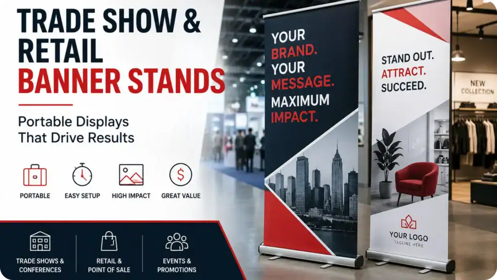 Trade Show & Retail Banner Stands: Portable Displays That Drive Results